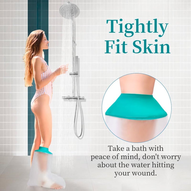 CIVJET Cast Covers for Shower Leg, Waterproof Cast Cover for Showering, Cast Protector for Shower Leg Adult, Shower Boots for Foot after Surgery, Ankle, Foot (Diameter - 7.9") - Image 5